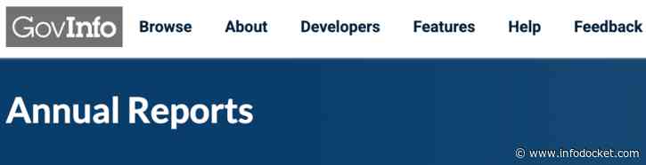 US Government Publishing Office (GPO) Launches New Annual Reports Collection on GovInfo
