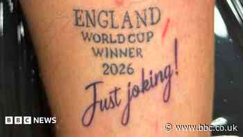 'Just joking' added to England World Cup win tattoo