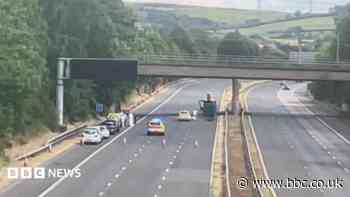 Motorway workers find suspected human remains
