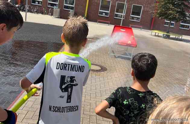 FW-WRN: Feuerwehr Werne sorgt für Abkühlung in der Ferienbetreuung der Uhlandschule