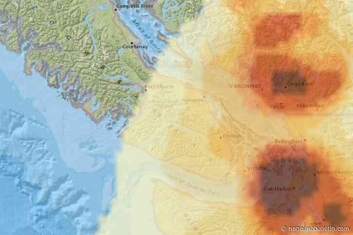 Hazy skies loom over Southern Vancouver Island as wildfire smoke drifts in