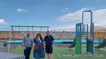 Refurbished play area at Redcar paddling pool brings summer fun to families