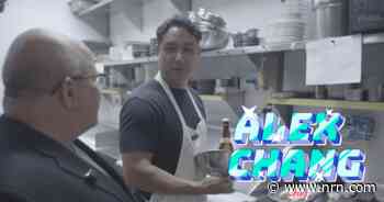 Kiko chef Alex Chang demonstrates his Dungeness crab handroll