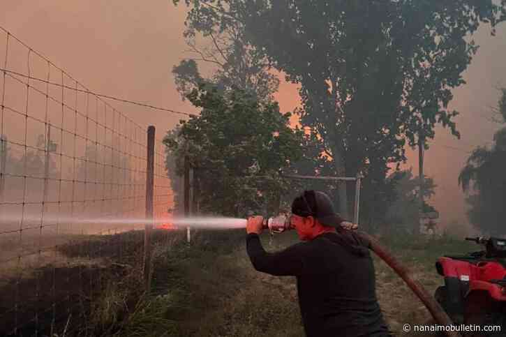 Bradley wildfire burns several structures in Spallumcheen