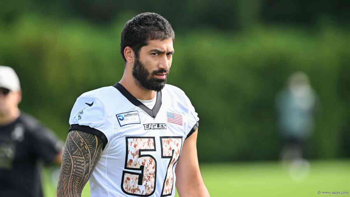New Eagles DE Epenesa: 'Happy' I'm not a Brown