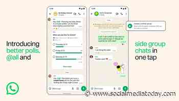 WhatsApp updates polls, alerts and side-chats