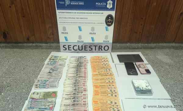Evadieron un control policial en Claromecó y terminaron aprehendidos con cocaína y más de $530 mil