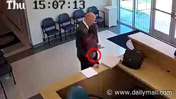 Creepy lawyer, 76, was filmed groping female attorney, 43, in court... now he has launched brazen scheme to avoid paying her $5 million damages