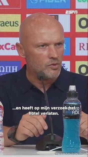 Dick Schreuder was niet blij met mededeling van Kodai Sano vanochtend 😬🏨