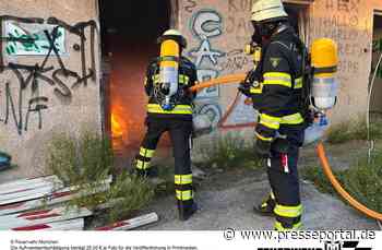FW-M: Brand in stillgelegtem Bahngebäude (Sendling)