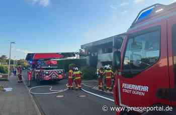 FW Düren: Wohnungsbrand in Düren - Zwei Personen von Balkon gerettet