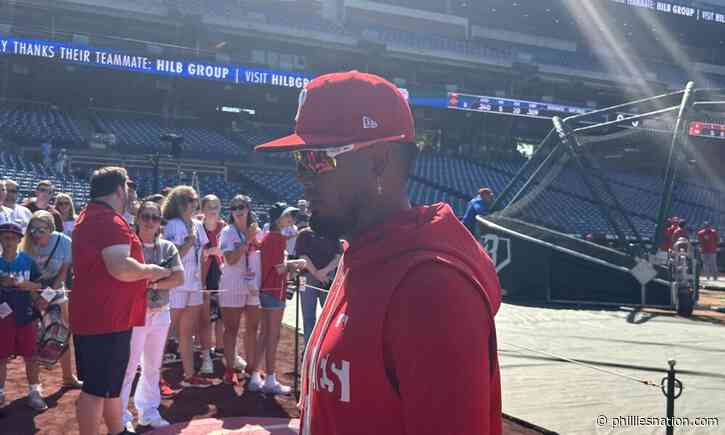 New-look Phillies have big day with strong debut from Luis Arraez, busy game in right field for Bryce Harper