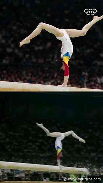 Team Romania's Gabriela Potorac showing us how it's done on the beam at #Seoul1988. ✨#Olympics