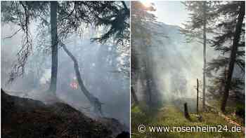 Waldbrand bei Schneizlreuth: Rettungskräfte und Hubschrauber unermüdlich im Einsatz