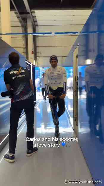 Here's every time we saw Carlos on his scooter at the British GP 😅 #f1