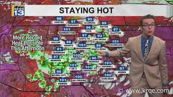 More monsoon storms with temperatures remaining hot