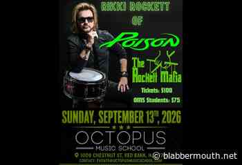POISON Drummer RIKKI ROCKETT To Hold Intimate Music Clinic At New Jersey's Octopus Music School
