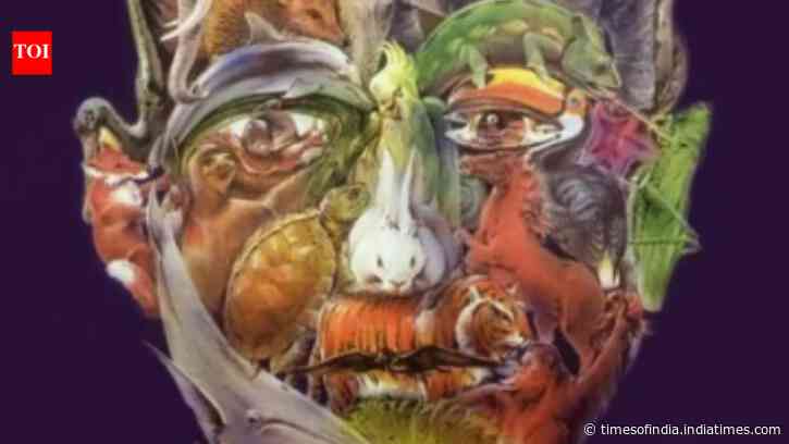 Brain teaser optical illusion: You are among the top 1% if you stop all 25 animals hidden in the man's face within 2 minutes