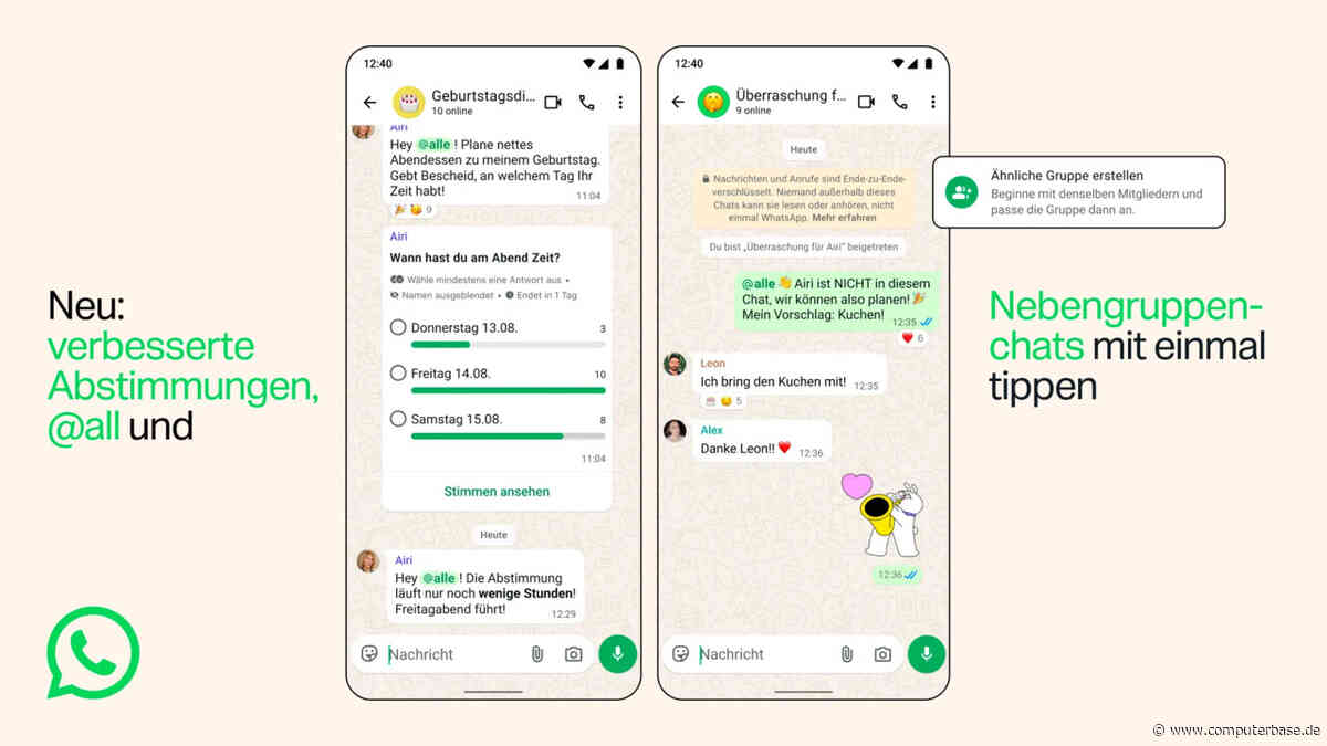 WhatsApp: In Gruppenchats lassen sich mit @alle nun alle ansprechen