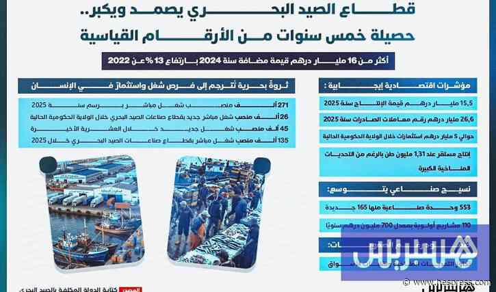 قطاع الصيد البحري يصمد ويكبر .. حصيلة 5 سنوات من الأرقام القياسية