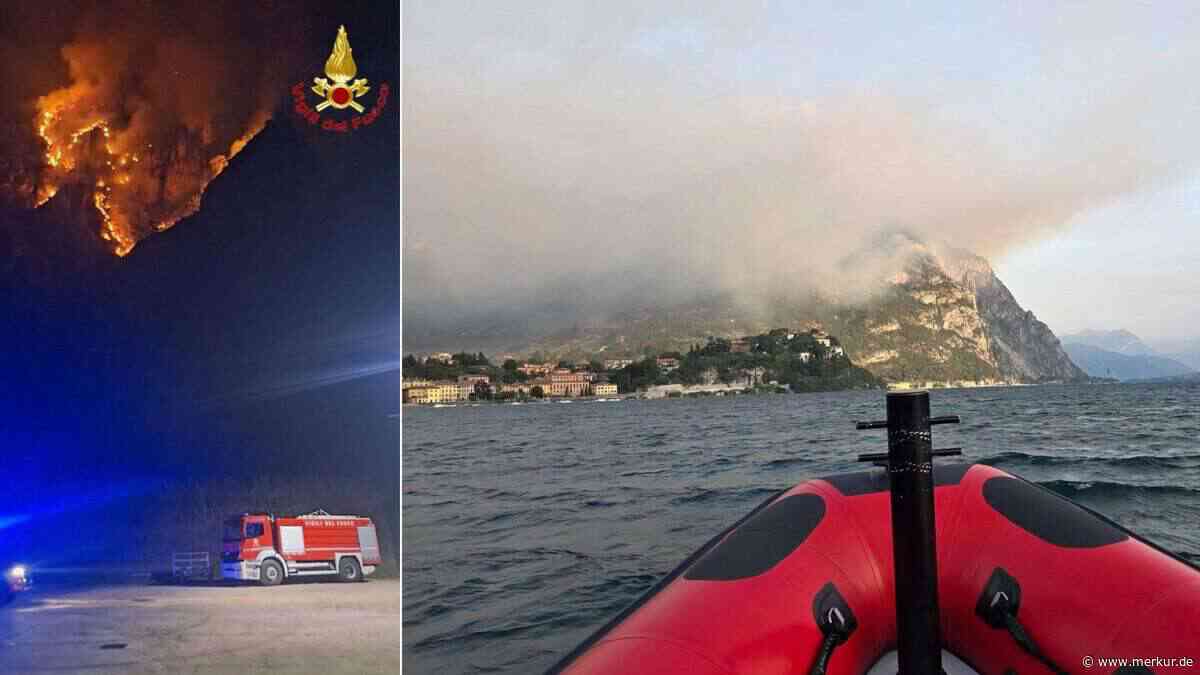 Feuer-Inferno in Italien: Berg am Comer See brennt seit Tagen – Luft ist kaum noch atembar