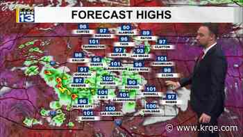 Record heat and isolated storm chances continue for parts of New Mexico