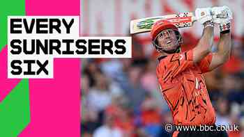 'Another one!' Every six from a record-breaking Sunrisers innings