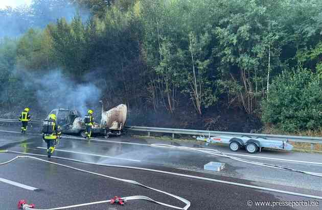 POL-WI: Brand eines Wohnmobils führt zu einer langen Sperrung der A3 bei Niedernhausen
