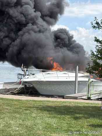 Boat fire damages vessel, dock in Grand Island