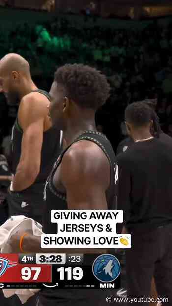 Anthony Edwards Giving Out his Jersey to Fans Throughout the Season