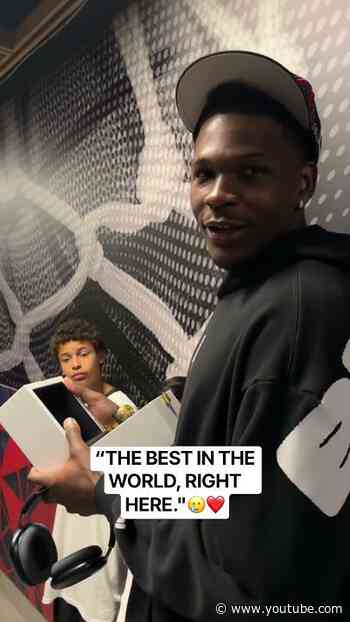 Anthony Edwards reacts to his All-Star Ring with a video from his daughter on the inside.