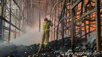 Fires rage after Russian missile and drone attack on Kyiv