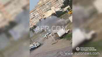 Civilian hunted and attacked by Russian drone in Kherson