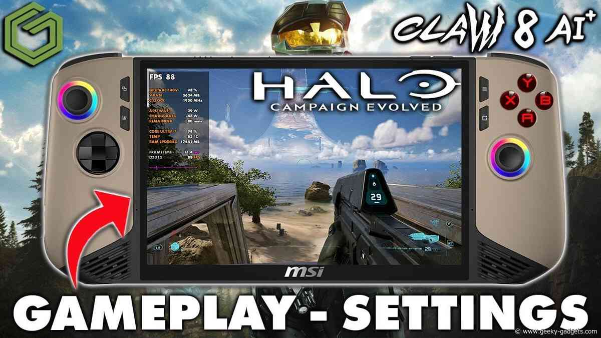 Halo: Combat Evolved Hits 92 FPS on the MSI Claw 8 AI+ at 800P