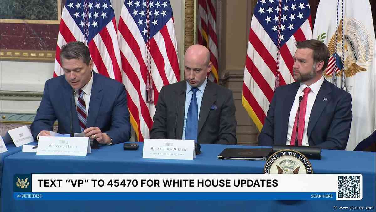 Vice President JD Vance Holds a Fraud Task Force Roundtable with Members of Congress