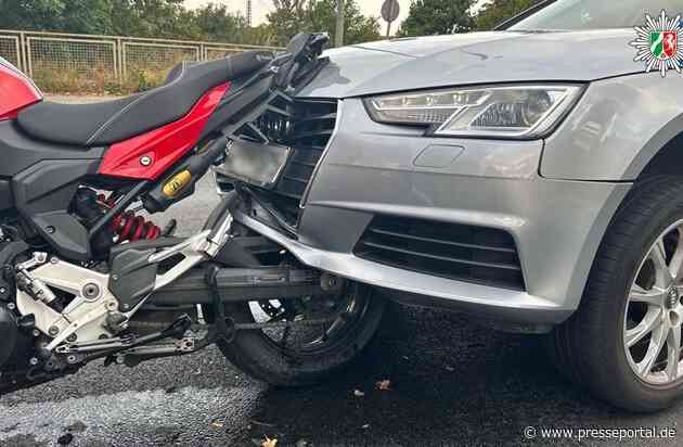 POL-OB: Verkehrsunfall zwischen Zweirad und Pkw - 58-jähriger Motorradfahrer leicht verletzt
