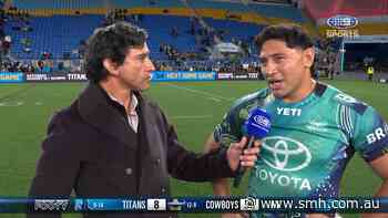 Taumalolo reacts after crucial Cowboys win