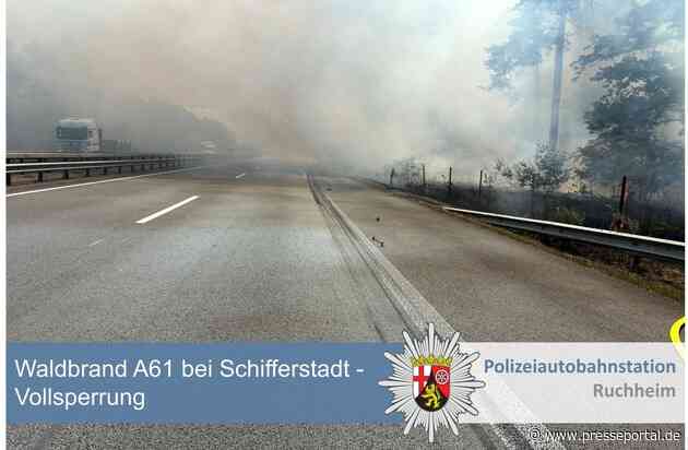 POL-PDNW: Polizeiautobahnstation Ruchheim - Nachtrag Lkw-Reifenplatzer verursacht Waldbrand neben der A61 bei Schifferstadt