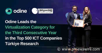 Odine Leads in Virtualization for the Third Consecutive Year at the Top 500 ICT Companies Türkiye Research