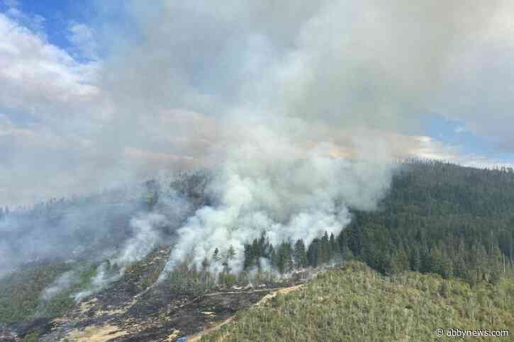 Visibility stops overnight tanking operations at Bradley Creek wildfire