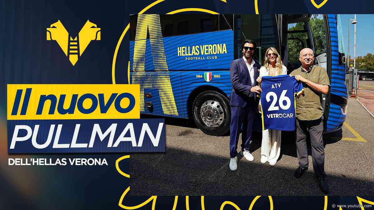Il nuovo pullman dell'Hellas Verona realizzato in collaborazione con ATV