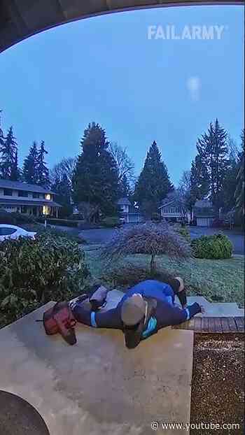 Delivery fails caught on camera #amazon #deliveryfail #fail #ringcamerafootage #securitycamerafails