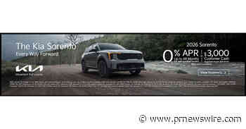 Chris Auffenberg Kia Announces Limited-Time Financing and Cash Offer on the 2026 Kia Sorento