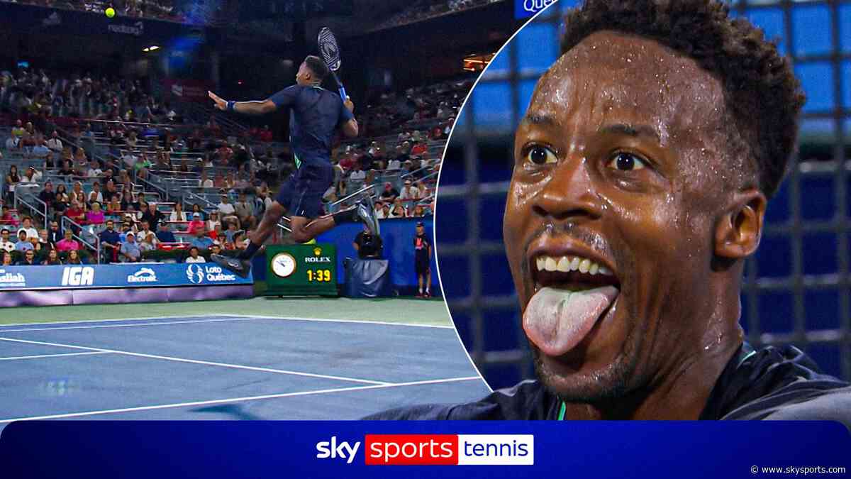 Monfils sends Canada wild with TWO Michael Jordan-esque leaping shots!
