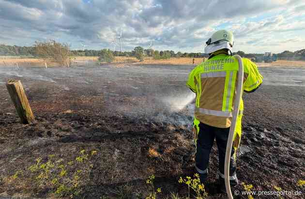 FW Hünxe: Flächenbrand und Paralleleinsatz aufgrund von verdächtigem Rauch