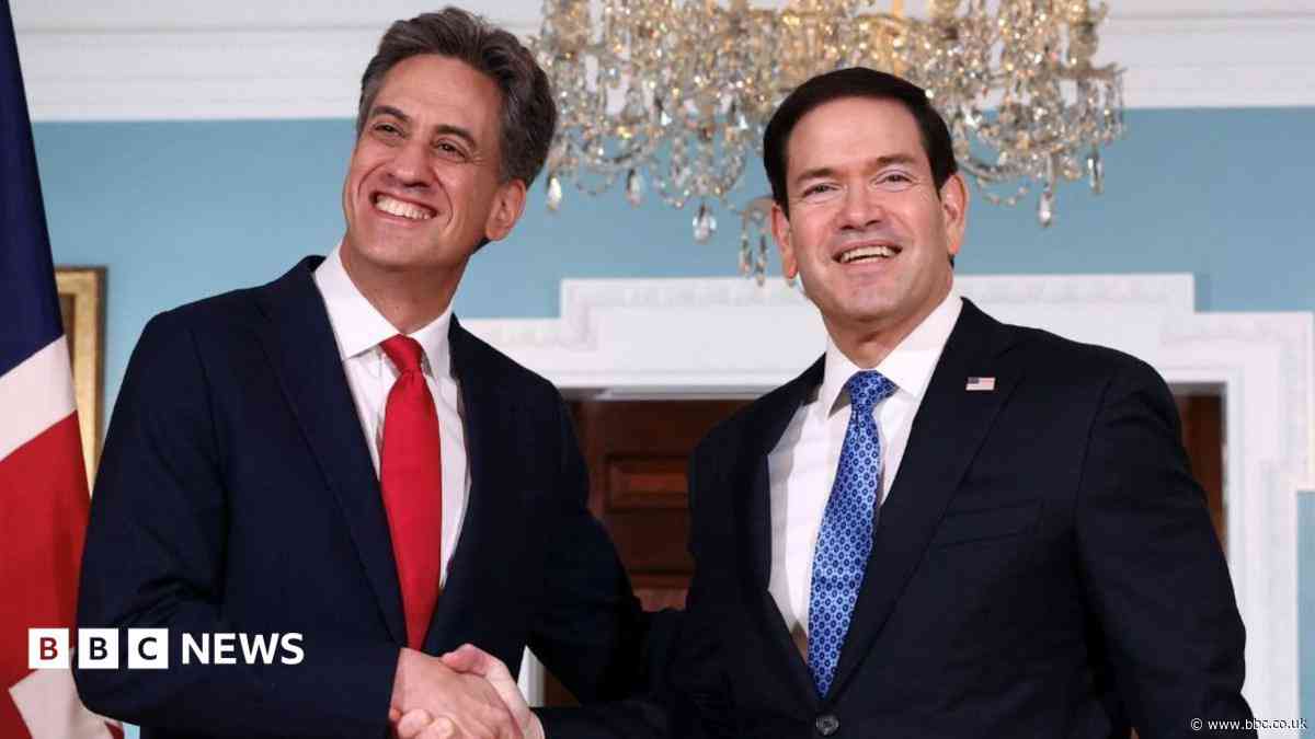Miliband says reopening Strait of Hormuz 'essential' as he meets Rubio