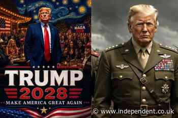 ‘Trump 2028’: President poses as decorated general and threatens to run again in bizarre series of AI posts
