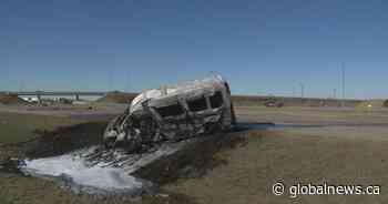 Teen driver involved in fiery Saskatoon crash awaits sentencing