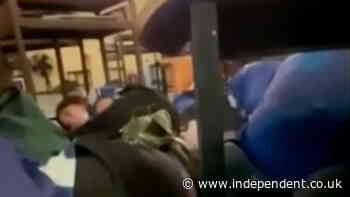 Terrified Thai school students take cover in classroom during shooting
