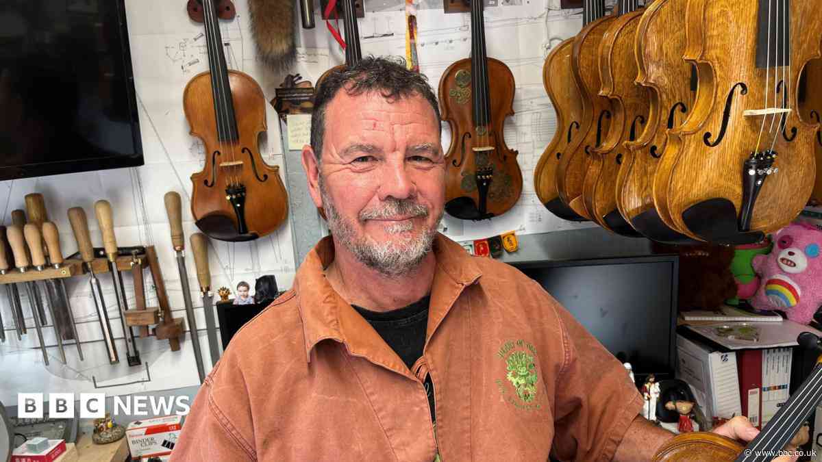 Luthier turns oak tables into handcrafted violins